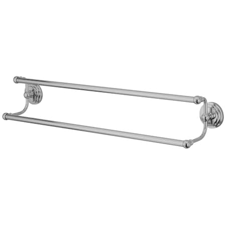 Kingston Brass Milano 24" Dual Towel Bar, Polished Chrome BA2713C